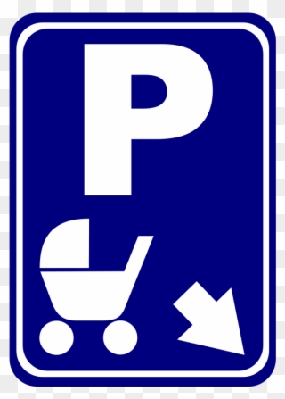 Sign "parking For Perambulators" - Pram Parking Clipart