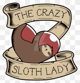 Banner Royalty Free Stock Crazy Lady Clipart - Crazy Sloth Lady - Png Download