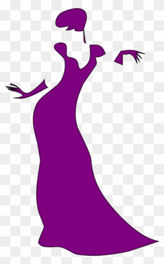 Purple Mermaid Cliparts 9, Buy Clip Art - Woman In Purple Silhouette - Png Download