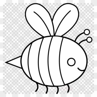 Bumble Bee Outline Clipart Bee Drawing Clip Art - Bee Clipart Black And White Png Transparent Png