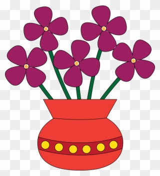 Furniture Attractive Flower Vases Clipart 1 Images - Flowers In A Vase Clipart - Png Download