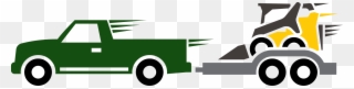 Truck Transporting Skid Steer - Truck Clipart