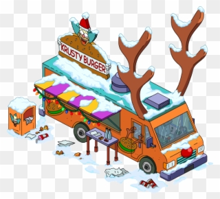 Reindeer Burger Truck - Reindeer Burger Clipart