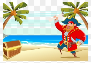 Palm Clipart Pirate - Png Download