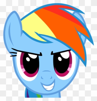 Bang Gif - My Little Pony Rainbow Dash Head Clipart