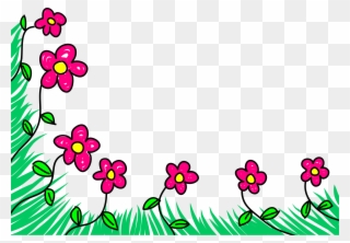 Floral Border - Free Cartoon Flower Border Clipart