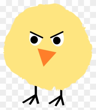 Fluffy Chick 4 By @ejmillan, Angry Fluffy Chick, On - Bulgarisches Küken Baby Spucktuch Clipart
