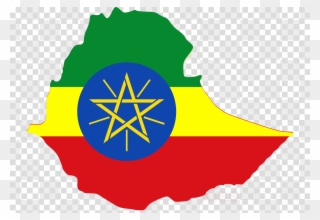 Ethiopia Flag Clipart Flag Of Ethiopia Derg - Ethiopia Flag On Map - Png Download