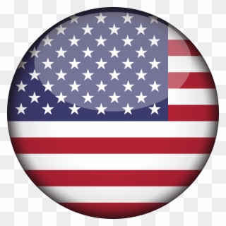 Clip Art United States Of America Flag 3d Round - Round Usa Flag Icon - Png Download