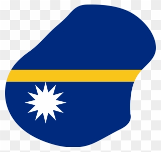 Nauru Flag Map 나우루 공화국 - Flag Map Of Nauru Clipart