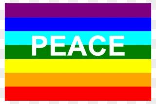 Rainbow Flag Peace Symbol Clipart