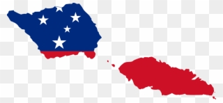 Open - Flag Map Of Samoa Clipart
