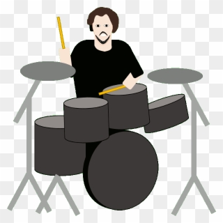 Drums Clipart Vocal Music - Drumset Gif Cartoon - Png Download