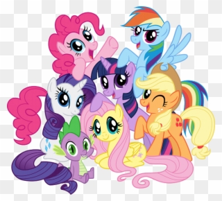 Pinki Pie Rainbow Dash Rarity Spike Fluttershy My Little - Пони Дружба Это Чудо Clipart