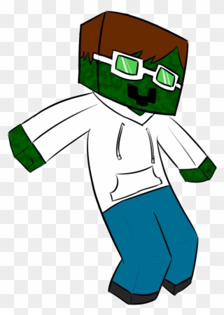 Cool Zombie Mascot - Skin Minecraft Cartoon Png Clipart