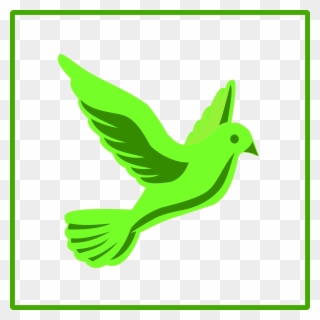 Dove Clipart Icon - Green Dove Icon - Png Download