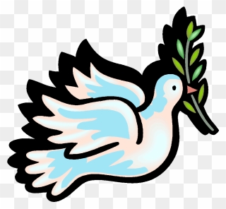 Vector Illustration Of Dove Of Peace Bird Secular Symbol - Denotation And Connotation Of Bird Clipart