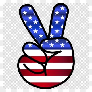 Download Peace Sign Hand Clip Art Clipart Peace Symbols - American Flag Peace Sign Png Transparent Png