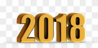 2018 Gold Happy New Year Png Clip Art - 2018 En 3d Png Transparent Png