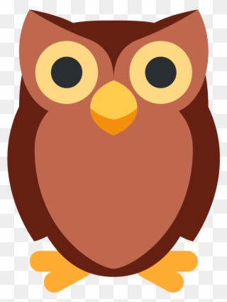 Cartoon Owl Clipart 22, Buy Clip Art - Twitter Owl Emoji - Png Download