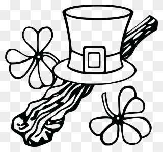 Stick,irish Folklore,free Vector - St Patrick Day Clip Art Black And White Free - Png Download