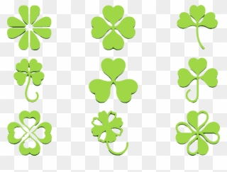 Vector Clover Line Picture Transparent Download - ใบไม้ Icon Clipart