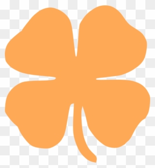 Orange 4 Leaf Clover Clipart