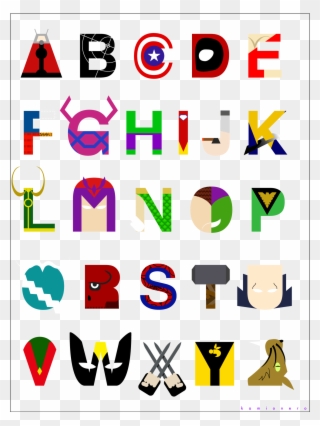 Letters Picture Transparent Huge Freebie Download - Alphabet Design Letters Marvel Clipart