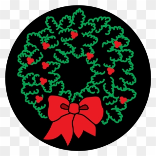 Holiday Wreath - Apollo Design Cs-0023 Apollo Holiday Wreathglass Gobo Clipart
