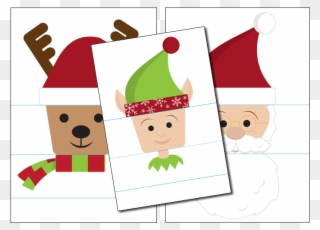 Print Out These Holiday Themed Puzzle Pieces - Cartoon Clipart