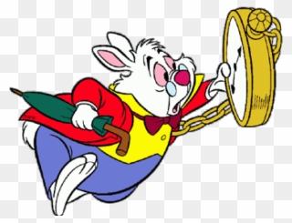 Rabbit Clipart Alice In Wonderland - Alice In Wonderland Rabbit Clipart - Png Download