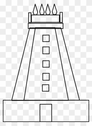 Medium Image - Draw A Hindu Temple Easy Clipart