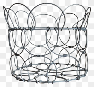 Vintage Wire Collapsible Egg Basket From Rubylane Sold - Fence Clipart