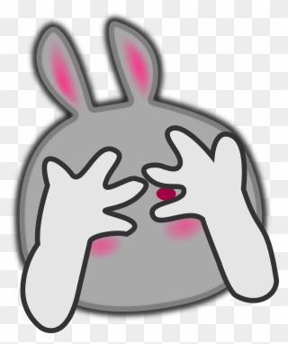 Bunny Hiding Face Arms Png Image - Shy Clip Art Transparent Png