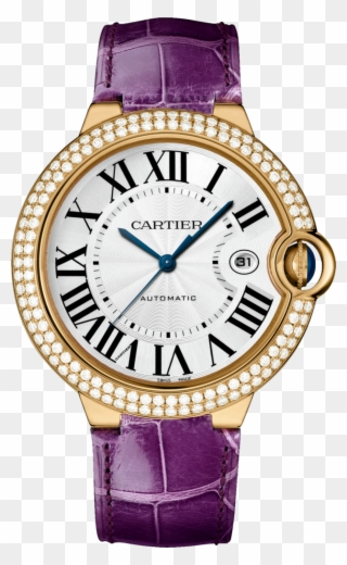 Cartier Ballon Bleu De Cartier We900851 Pink Gold Watch - Cartier Ballon Bleu Rose Gold Diamonds Clipart