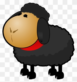 Funny Sheep Cartoon 11, Buy Clip Art - Black Sheep Clip Art - Png Download