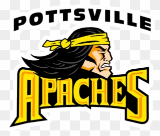 Pottsville Girls Varsity Competitive Cheer - Pottsville Apaches Clipart