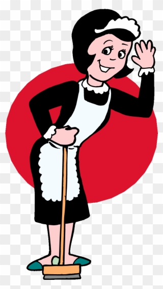 As If I Would Ever Want To Do All The Cleaning Myself - Animated Image Of Maid Clipart