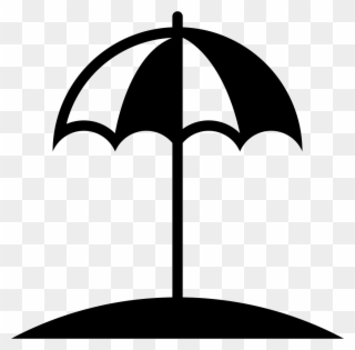 Beach Umbrella For Protection From The Sun Comments - Beach Umbrella Icon Vector Clipart