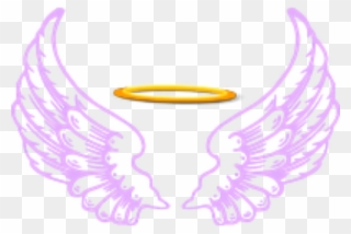 Ftestickers Fantasyart Angel Wings Halo Purple - Heart With Wings Cartoon Clipart