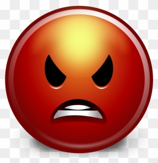 Angry Smiley Face 22, Buy Clip Art - Emoticon - Png Download