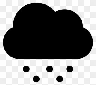Snow Or Hail Black Cloud Weather Symbol Comments - Snow And Hail In Cloud Clipart