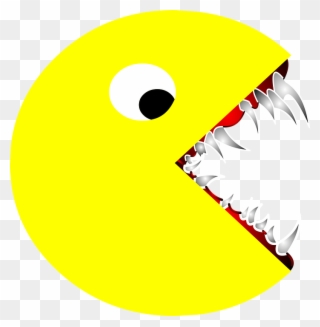 Scary Cartoon Images 26, Buy Clip Art - Scary Pacman - Png Download