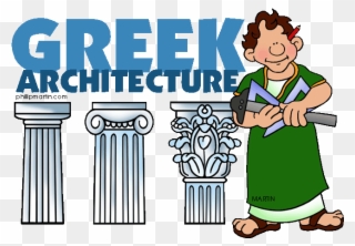 Greek Clip Art - Ancient Greek Architecture Cartoon - Png Download