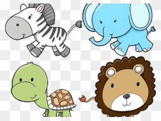 Bar Clipart Zoo - Baby Zoo Animals Cartoon - Png Download