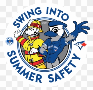 Swing Into Summer Safety Logo - Mlb Toronto Blue Jays 8-by-8 Inch Diecut Colored Decal Clipart