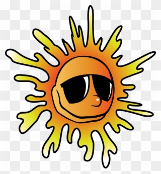 Summer Heat Safety - Sun Wearing Eclipse Glasses - Png Download