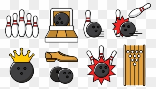 Bowling Alley Vektor-illustration - Bowling Clipart