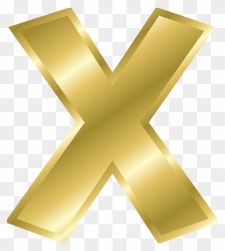 Big Image - Gold Letter X Png Clipart