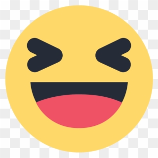 Facebook Haha Emoji Emoticon Vector Logo - Smile Icon Facebook Png Clipart